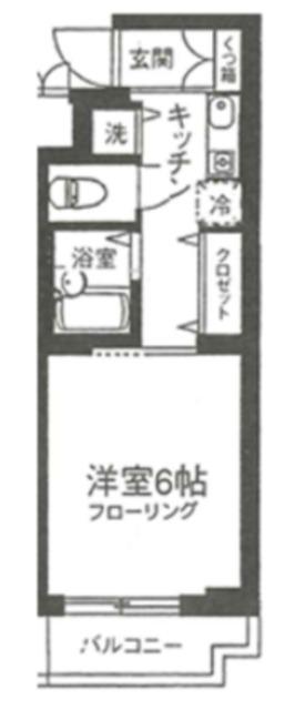 グラート・K(1K/3階)の間取り写真