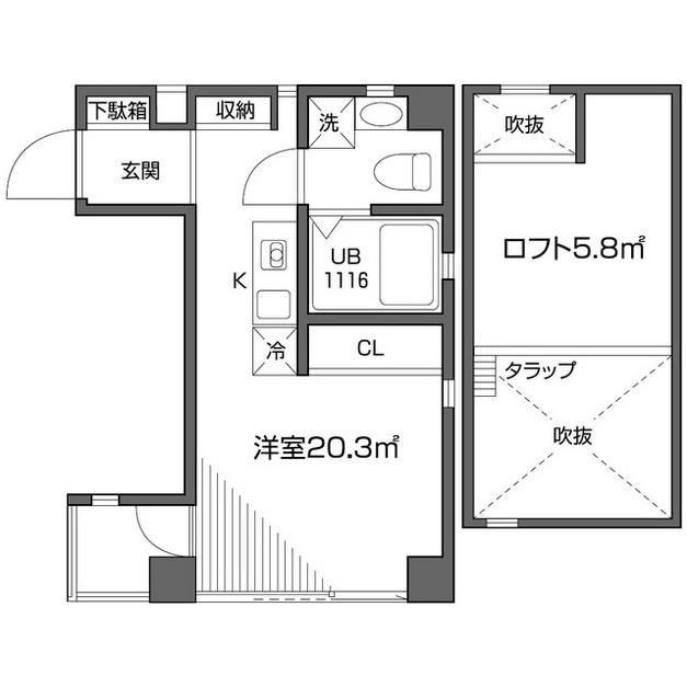 パークレジデンス芝公園(ワンルーム/9階)の間取り写真