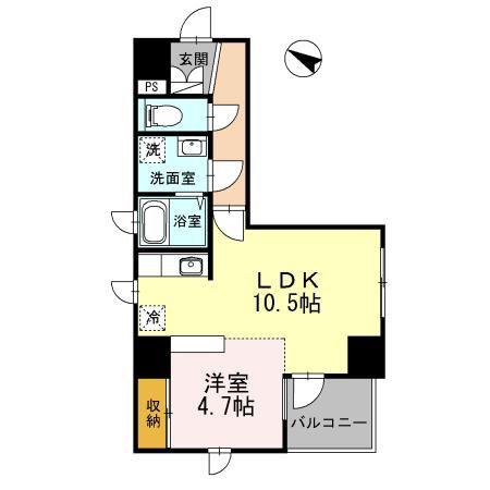 彰文居 FRECOA向丘(1LDK/7階)の間取り写真