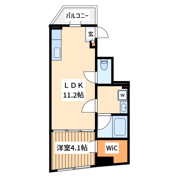 霧島ヴェール(1LDK/2階)の間取り写真