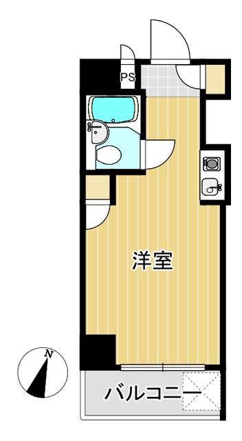トップ横浜吉野町(ワンルーム/2階)の間取り写真