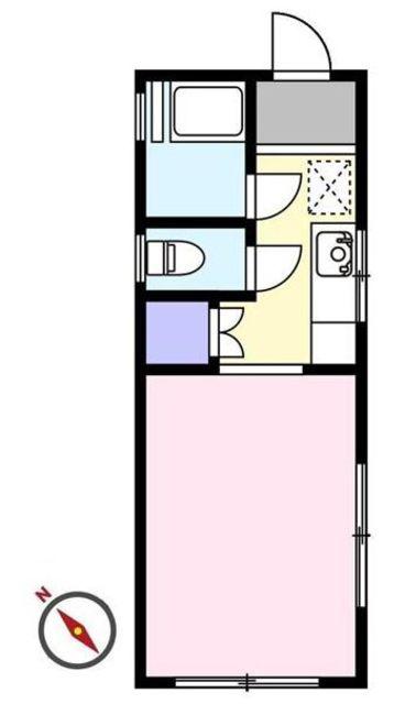 泉谷ビル(ワンルーム/2階)の間取り写真