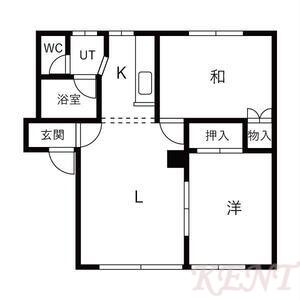 エクセレンス西野(2LDK/1階)の間取り写真