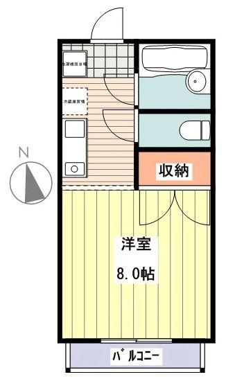 常盤メゾン久我山(ワンルーム/2階)の間取り写真