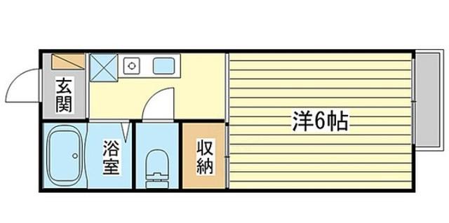 NISHIKI(1K/2階)の間取り写真