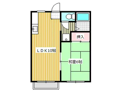 サンライズヒルA(1LDK/1階)の間取り写真