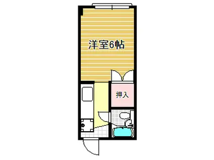 鈴木コーポ(1K/3階)の間取り写真