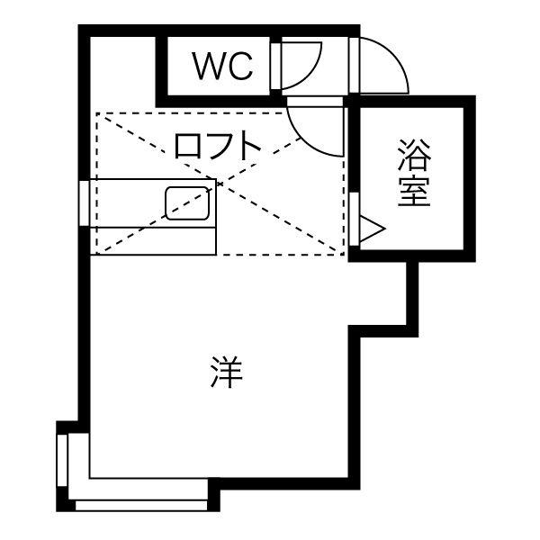 ベルメゾン琴似B(ワンルーム/2階)の間取り写真