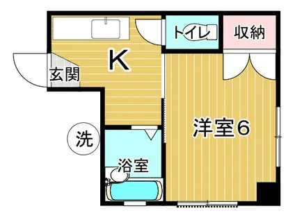 岩井マンション(1K/3階)の間取り写真