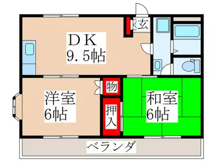 リバーサイド秋葉(2DK/2階)の間取り写真