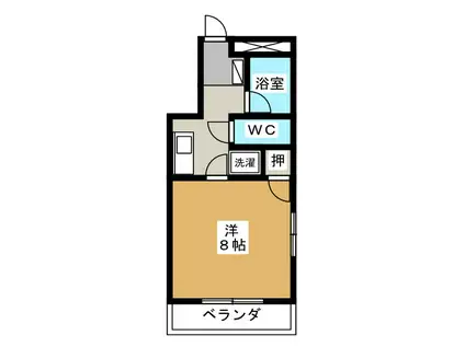 チサンマンション梅屋町(1K/3階)の間取り写真