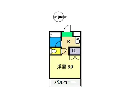 サニーパレス朝倉(ワンルーム/5階)の間取り写真