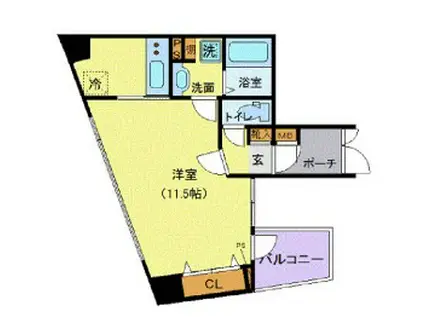 メイクスデザイン渋谷神泉(1K/10階)の間取り写真