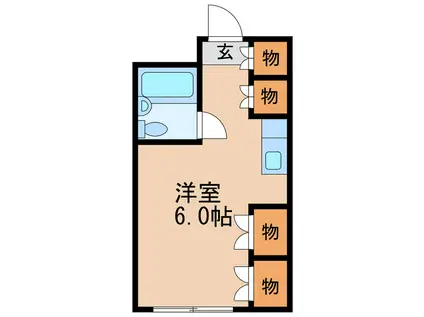 東カン名古屋キャステール(ワンルーム/4階)の間取り写真