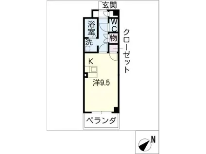 コンフォートメイワ(ワンルーム/3階)の間取り写真