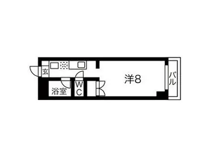 ヴァンヴェール名古屋(ワンルーム/4階)の間取り写真