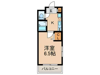 ドルチェ東京氷川台(1K/3階)の間取り写真