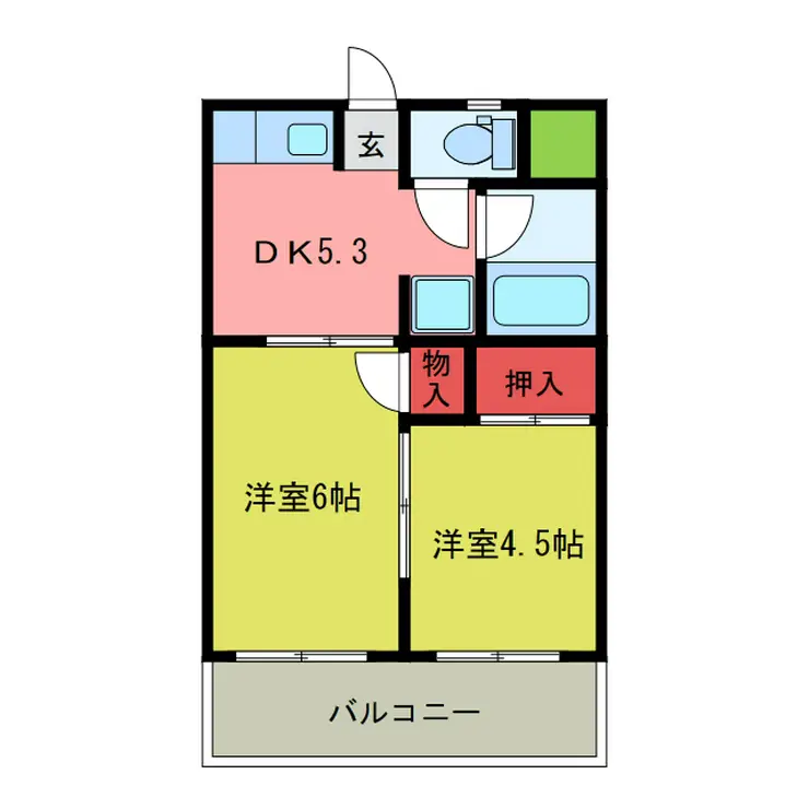 第二馬橋マンション 1階階 間取り