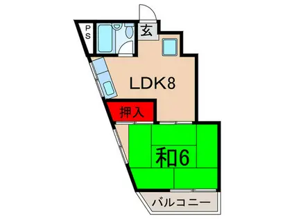 ラ・ポルテ大泉(1LDK/5階)の間取り写真
