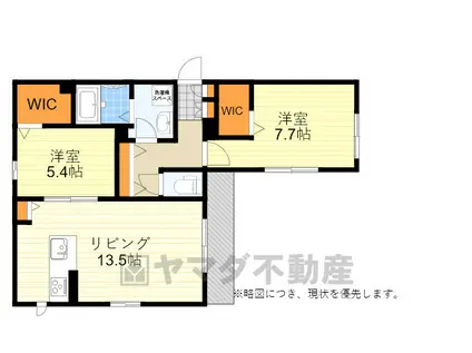 ヴィーブルSONEⅡ(2LDK/3階)の間取り写真