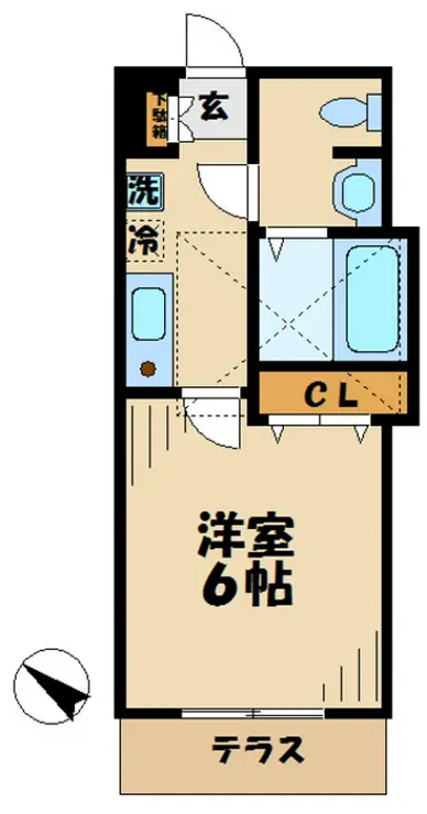 プラウランド京王堀之内 2階階 間取り