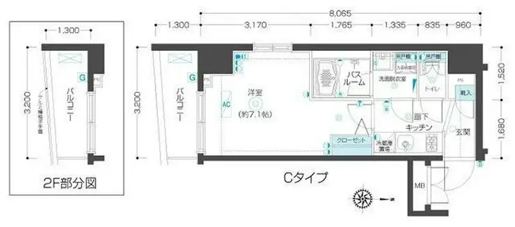 フェニックス市谷本村町 3階階 間取り