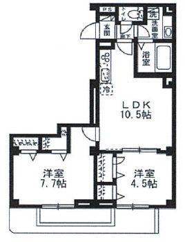 LA・FELICE千葉登戸(2LDK/1階)の間取り写真