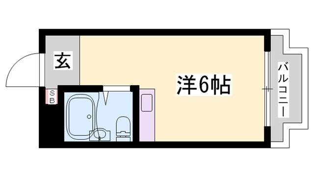 ソルテリアユタカ(ワンルーム/2階)の間取り写真