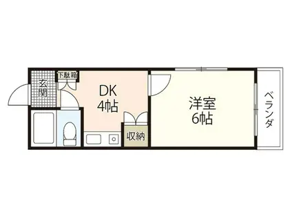 K.ISHIDA(1DK/5階)の間取り写真