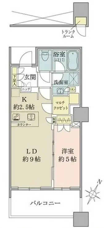Brillia有明Sky Tower 23階階 間取り
