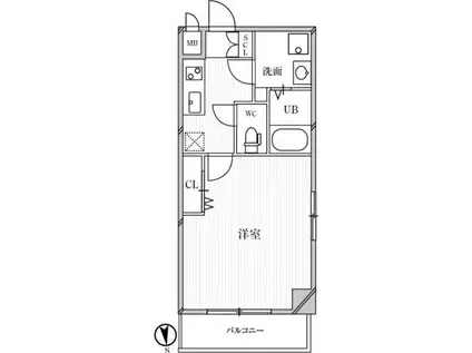 地下鉄谷町線 都島駅 徒歩12分 9階建 築10年(1K/8階)の間取り写真