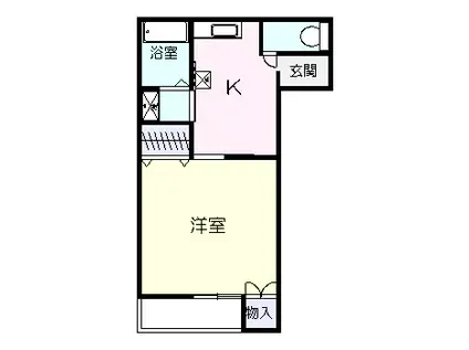 タカラスプリングス(1K/2階)の間取り写真