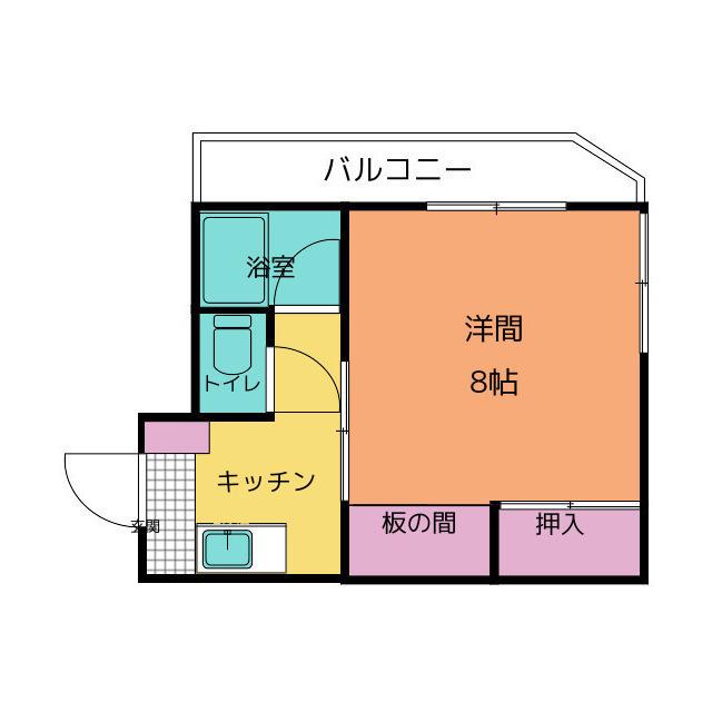 レアールマンションアキタIII(1K/2階)の間取り写真