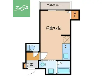 NSK出島マンション(ワンルーム/5階)の間取り写真