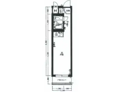 セブンスターハイツ代々木(ワンルーム/1階)の間取り写真