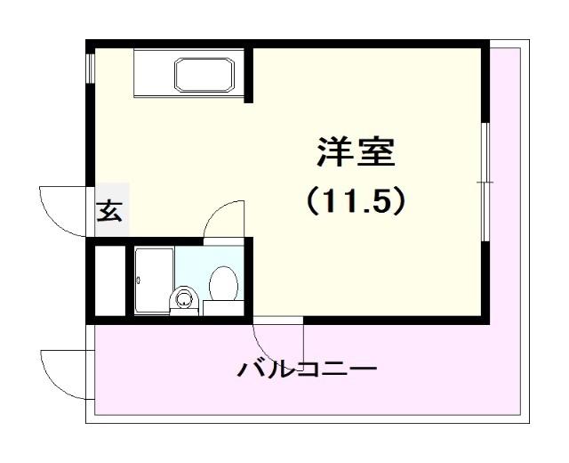 カサブリジャンテ福井(ワンルーム/4階)の間取り写真