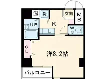 プレサンス神戸メリケンパーク前(1K/3階)の間取り写真