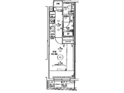MAXIV八王子TRE(1K/4階)の間取り写真
