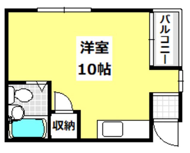 サンハイツ西本(ワンルーム/3階)の間取り写真