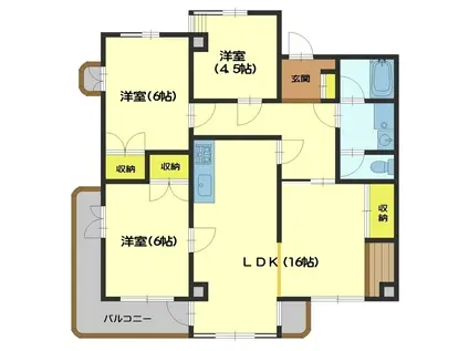 ルミネンス大郷(3LDK/5階)の間取り写真