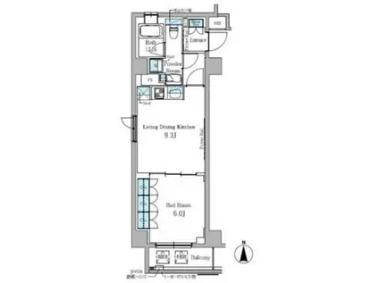 パークアクシス秋葉原(1LDK/8階)の間取り写真