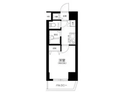 エスコート蒲田(1K/2階)の間取り写真