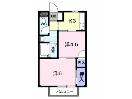 ATフラッツ(2K/2階)の間取り写真