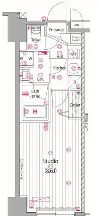 ガーラ・ヒルズ赤坂 1階階 間取り