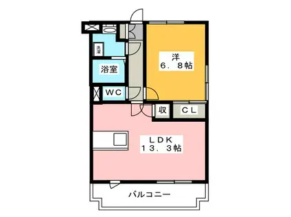 グランストーク天龍川(1LDK/1階)の間取り写真