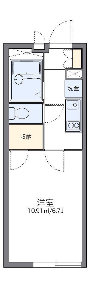 レオパレスクリムゾン矢口(1K/3階)の間取り写真