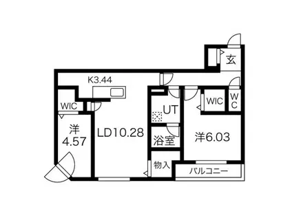 アルファスクエアS17(2LDK/3階)の間取り写真