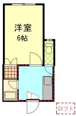 ルテター95(1K/1階)の間取り写真