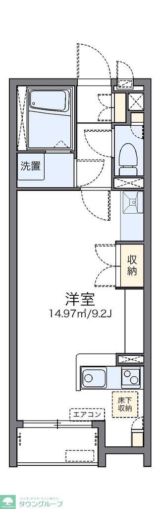 レオネクストサンタ(ワンルーム/1階)の間取り写真
