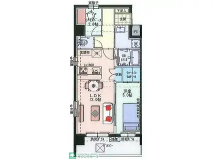 ULYSSESユリシーズ(1LDK/1階)の間取り写真